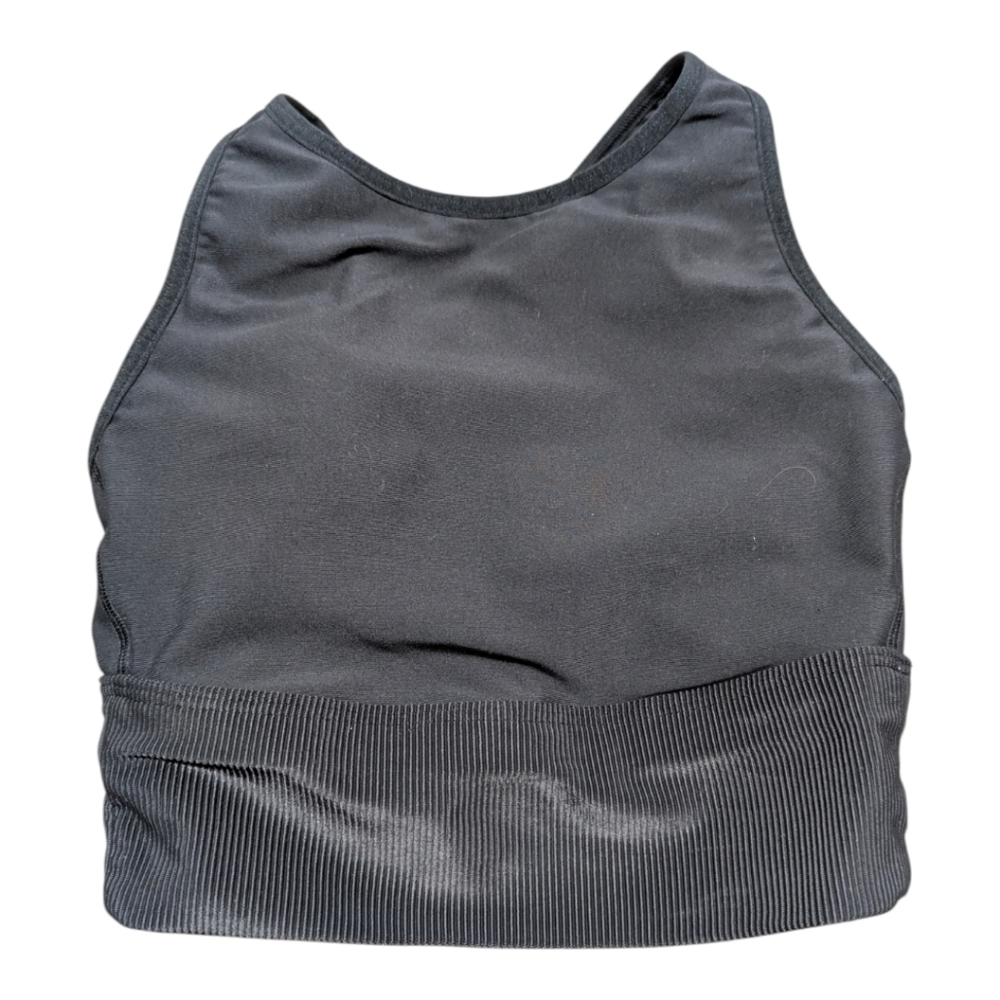 CALIA Women's Black Ribbed Crossback Sports Bra Carrie Underwood (XS)